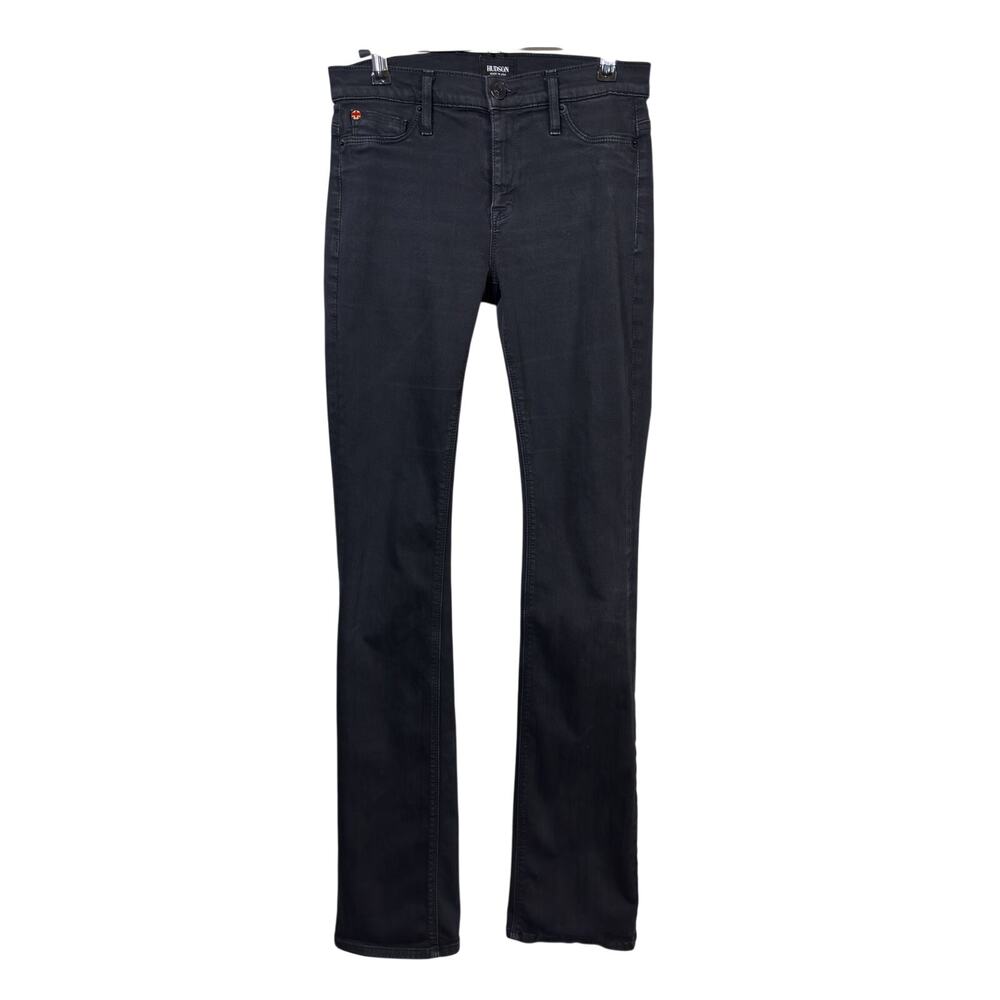 Hudson Elle Baby Bootcut Jeans Womens 26 Black Mid Rise Stretch 34" Inseam